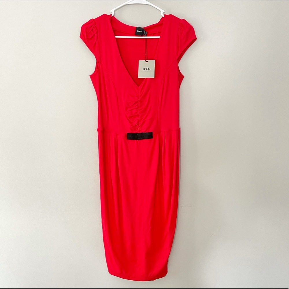 NEW ASOS Sexy Red Jersey Pencil Dress